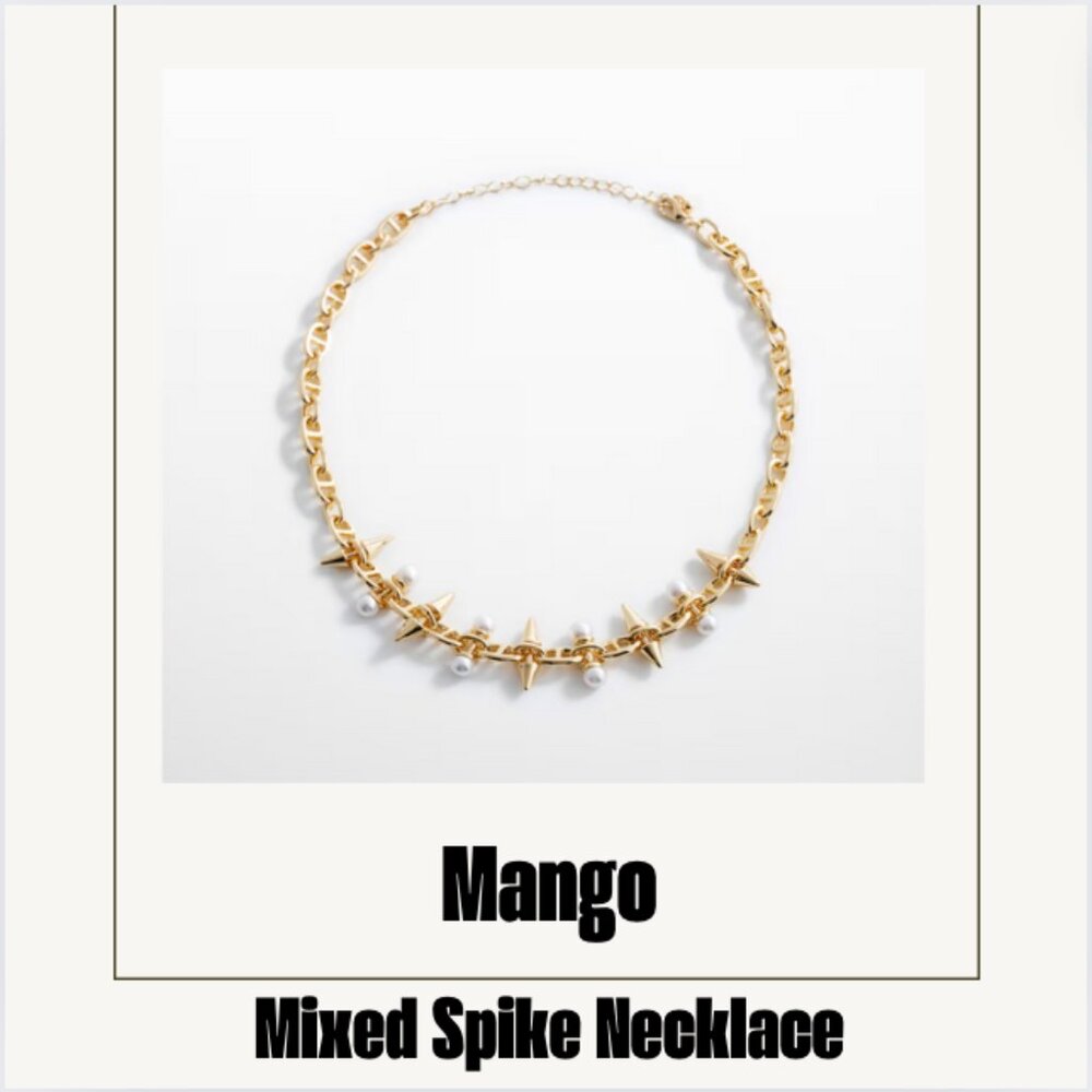 Mango Mixed Spike Necklace, NWOT